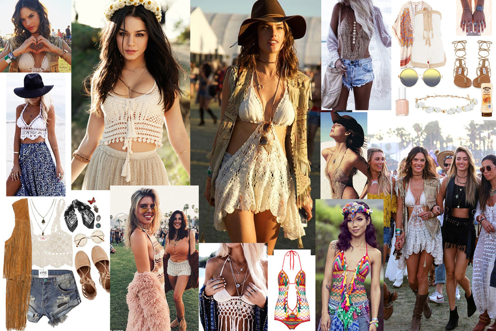 Coachella inspiration festival fashion outfit ideas as seen on vanessa hudgens jhene aiko alessandra ambrosio gypsylovinlight