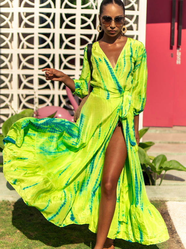 Women's Tie-Dye Silk Pieces | SILK RESORT WEAR | Anna Kosturova Tagged  "Maxi Dress" - annakosturova