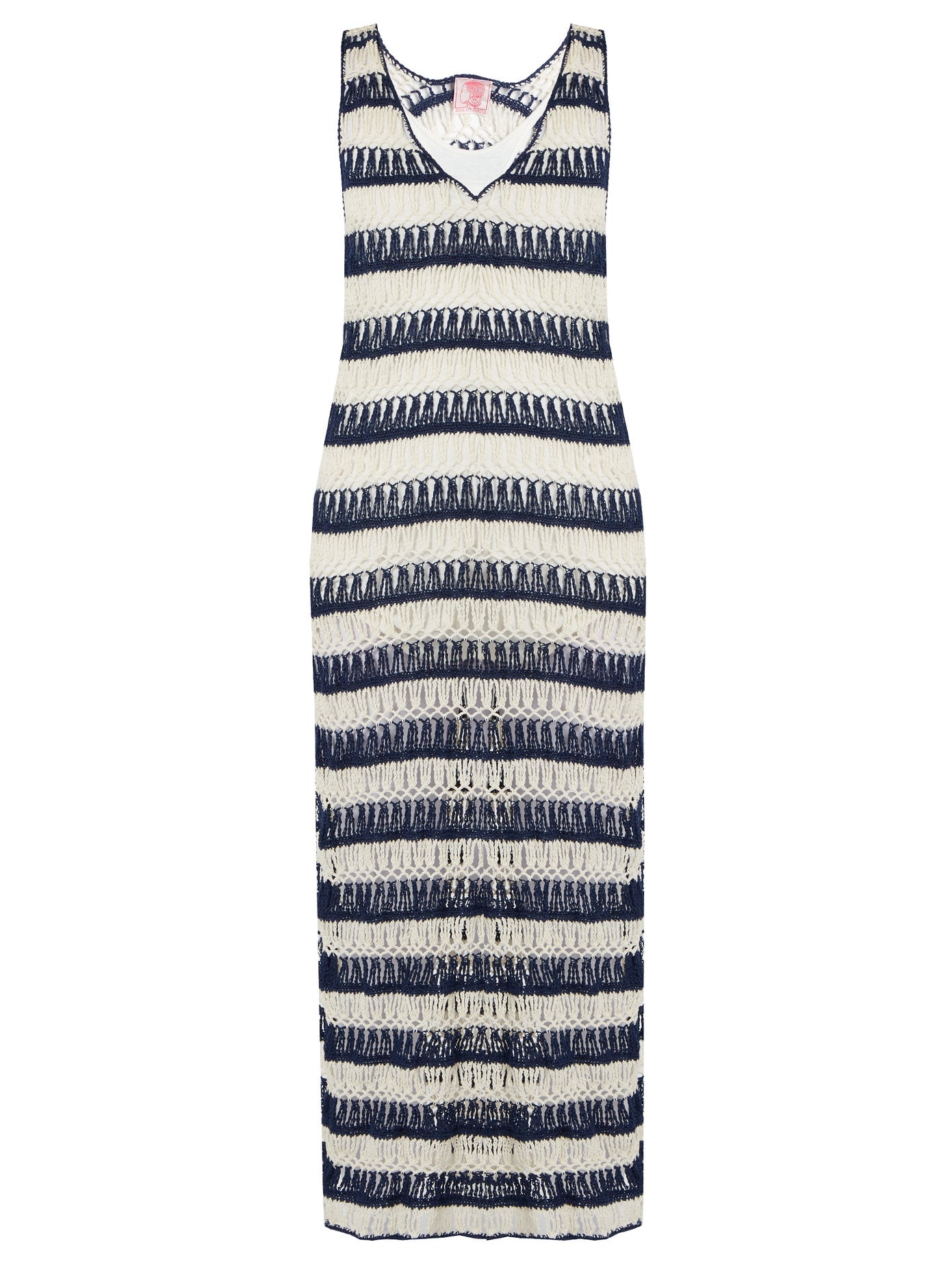 Crochet Sailor Bardot Maxi Dress