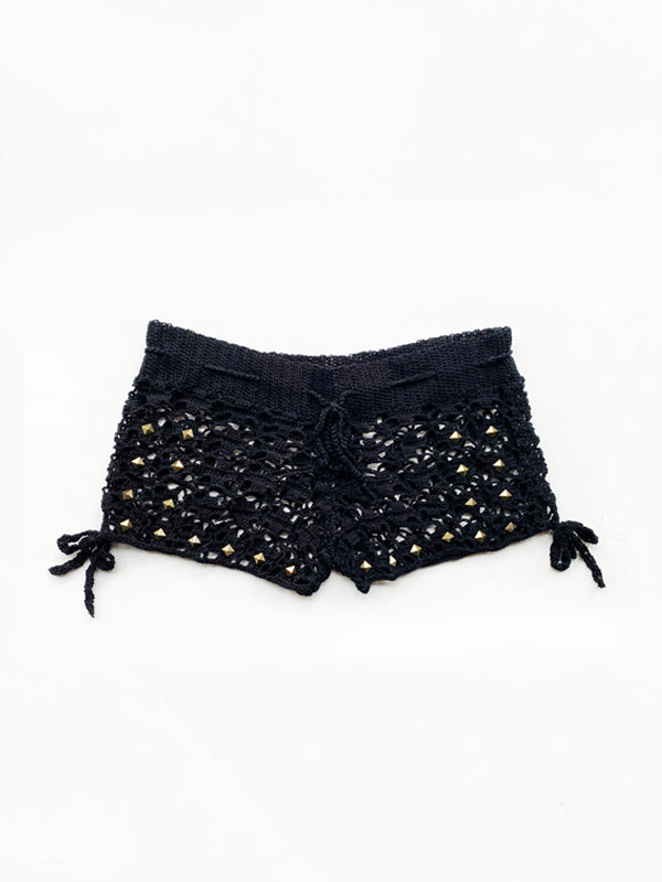 Crochet Studded Rebel Shorts