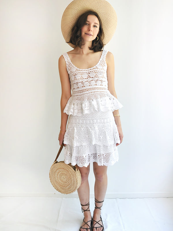 Crochet Florence Pointelle Mini Skirt