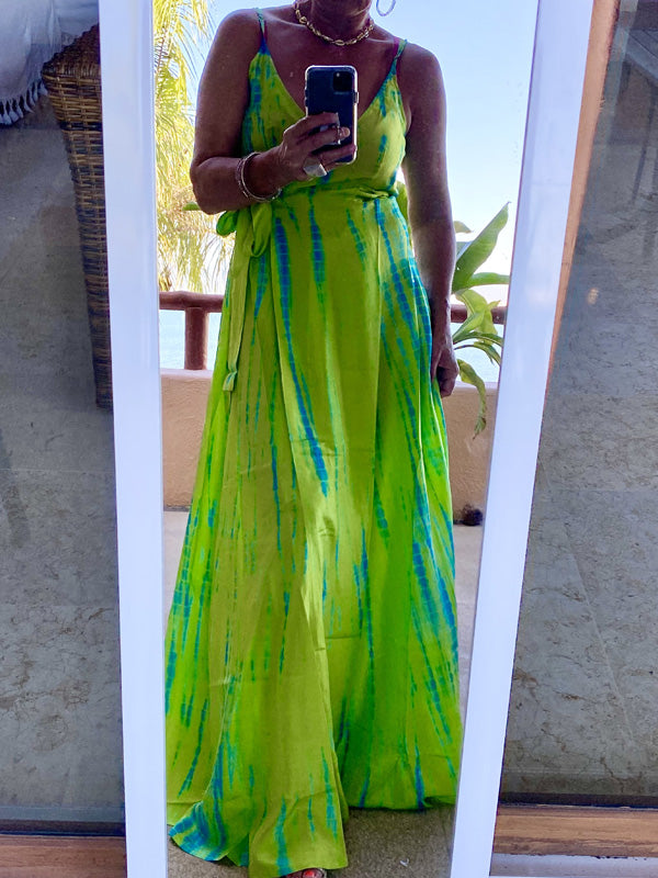Silk Wrap Slip Maxi Dress Silk Wrap Slip Maxi Dress