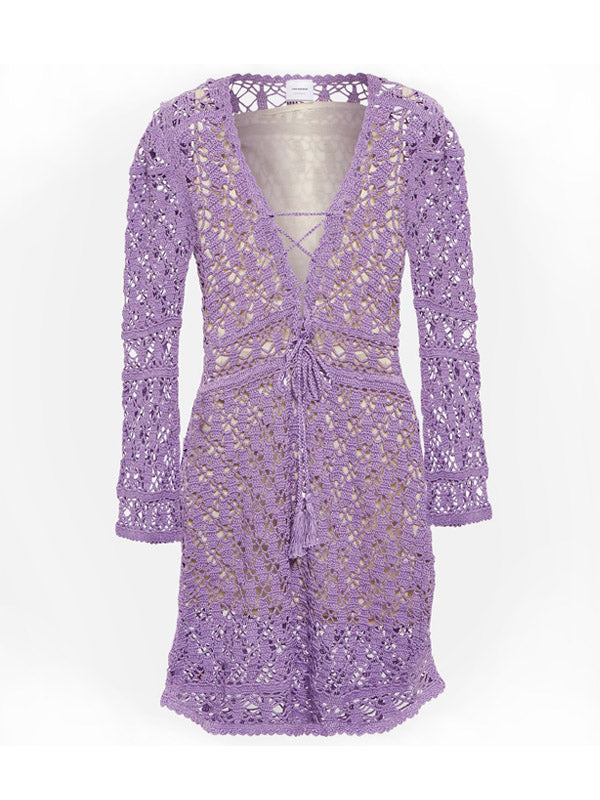 Women's Crochet Dresses | Bianca Mini Dress | Anna Kosturova