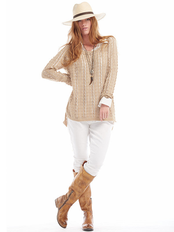 Women's Crochet Sweater | Summer Breeze Maxi Sweater | Anna