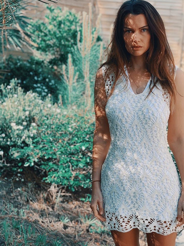 Crochet Emma Dress Small / Cream