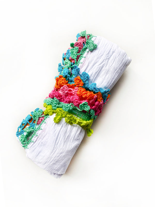 Beach Sheet/Sarong with Scrunchies - SORBET