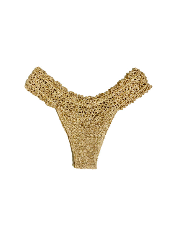 Women's Crochet Bikini, Filigree High-Waisted Bottom