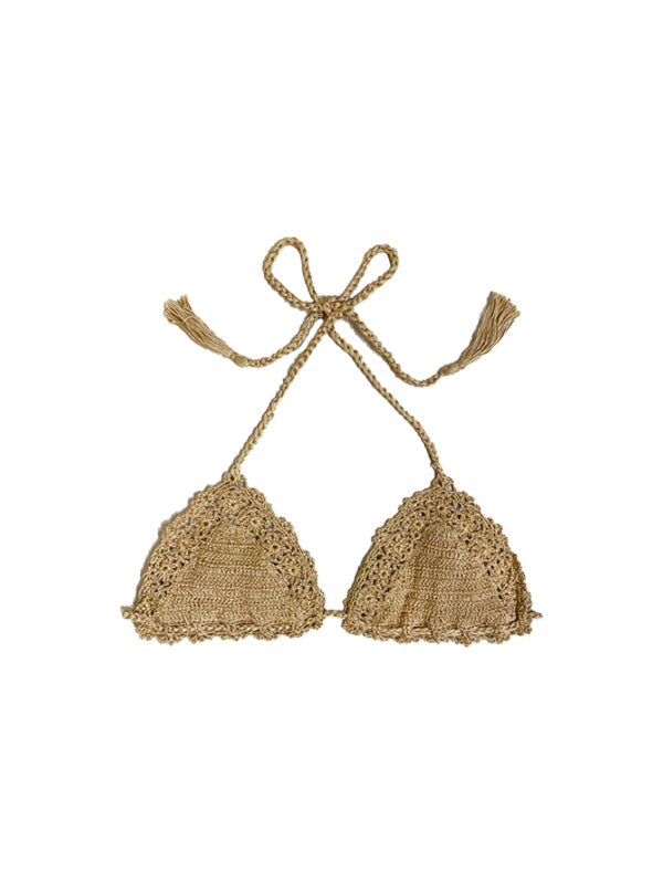 Crochet Bella Bikini - Brazilian Bottom -GOLD