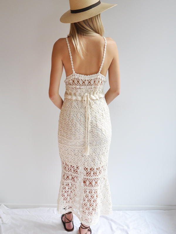 Women's Crochet Dresses | Bianca Slip Dress | Anna Kosturova - annakosturova Women's Crochet Dresses | Bianca Slip Dress | Anna Kosturova - annakosturova