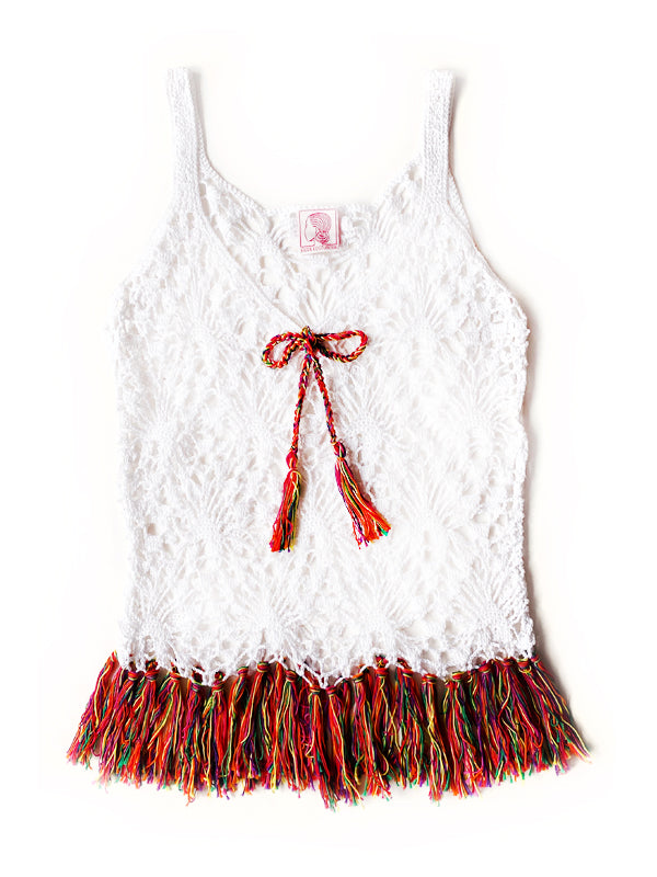 white christmas dresses Crochet Cabo Top