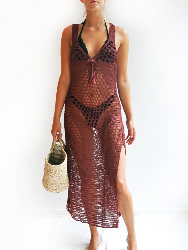 Women's Crochet Dresses | Zen Mesh Maxi Dress | Anna Kosturova - annakosturova Women's Crochet Dresses | Zen Mesh Maxi Dress | Anna Kosturova - annakosturova