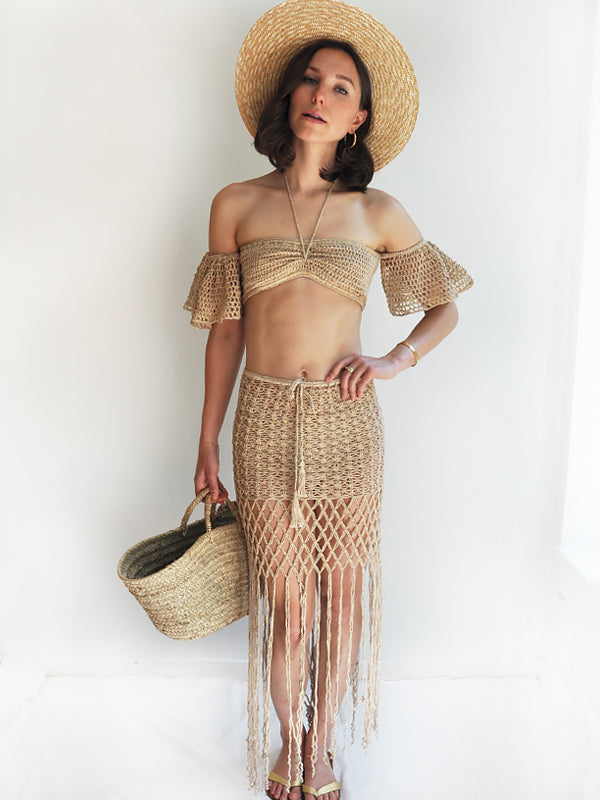 Crochet Gypsy Princess Skirt, Gold