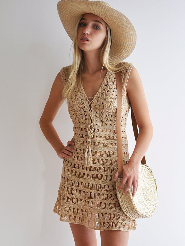 Crochet Jennifer Dress - Gold Crochet Jennifer Dress - Gold