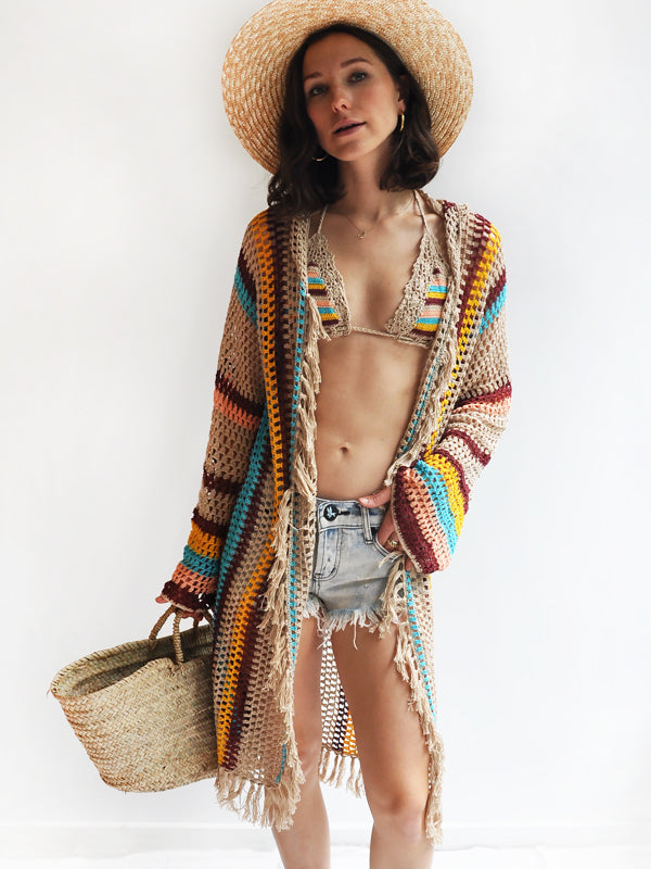 Crochet Malibu Stripe Bella Bikini Top