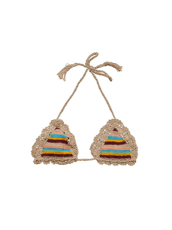 Crochet Malibu Stripe Bella Bikini Top