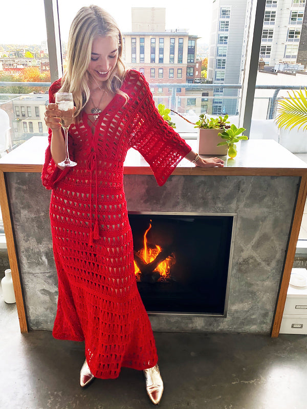 Women's Crochet Dresses | Marisa Maxi Dress | Anna Kosturova