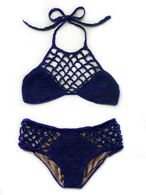 Crochet Mesh Boy-Cut Bikini Bottom