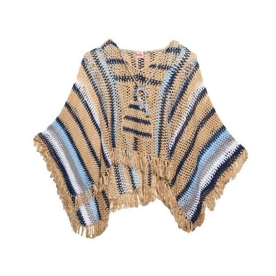 Crochet California Poncho Hoodie