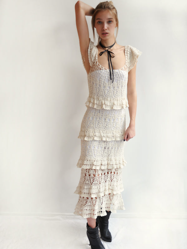 Women's Crochet Dresses | Cotillion Dress | Anna Kosturova Women's Crochet Dresses | Cotillion Dress | Anna Kosturova