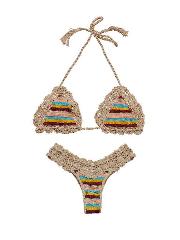 Crochet Malibu Stripe Bella Bikini Top