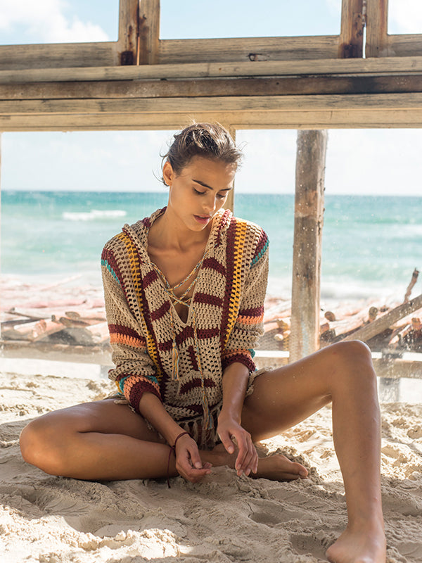 Crochet Malibu Stripe Bella Bikini Top