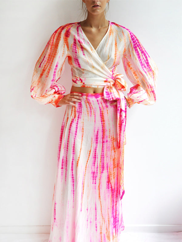 Cara Silk Wrap Maxi Skirt | Tie-Dye Resort Wear | Anna Kosturova - annakosturova Cara Silk Wrap Maxi Skirt | Tie-Dye Resort Wear | Anna Kosturova - annakosturova