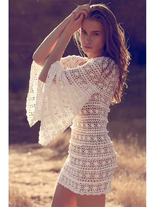 Crochet Bella Bell Sleeve Dress