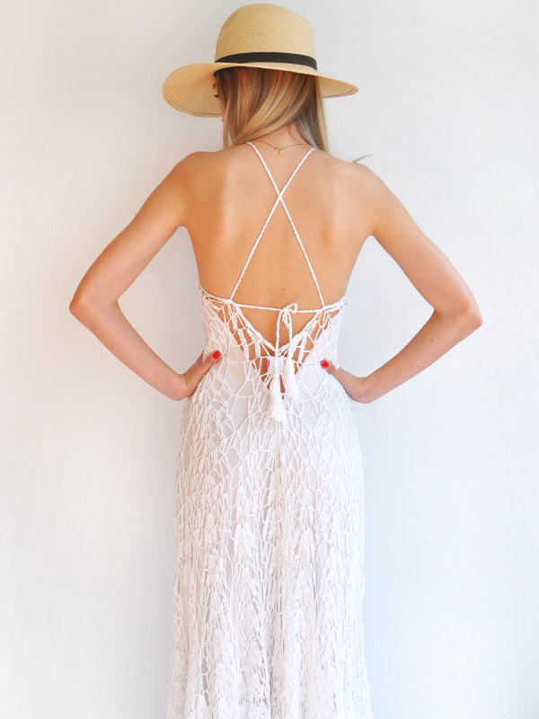 Feather Maxi Dress